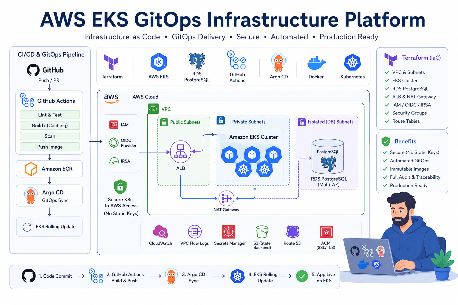 AWS EKS GitOps Infrastructure Platform